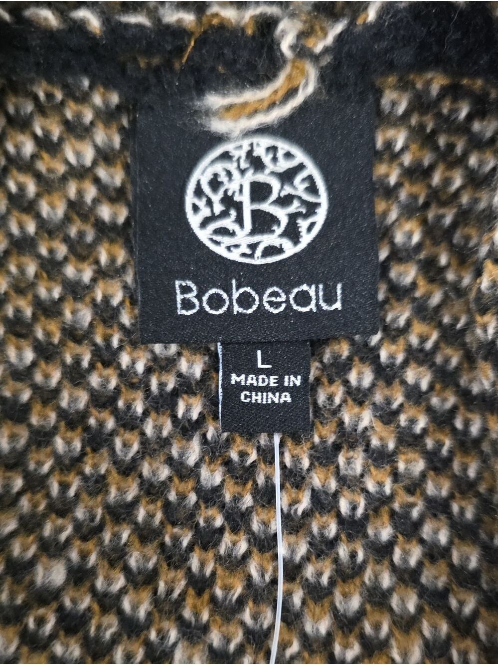 NWOT Bobeau Southwestern Geometric Tribal Duster Cardigan Sweater, Size Large - Picture 3 of 12